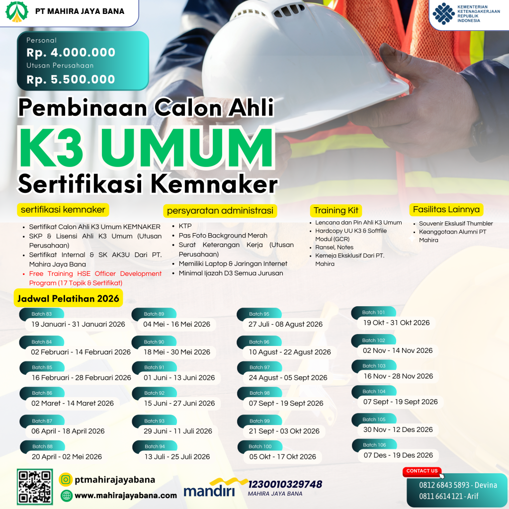 Poster Mahira Jaya Bana 2026 - K3 Umum Kemnaker