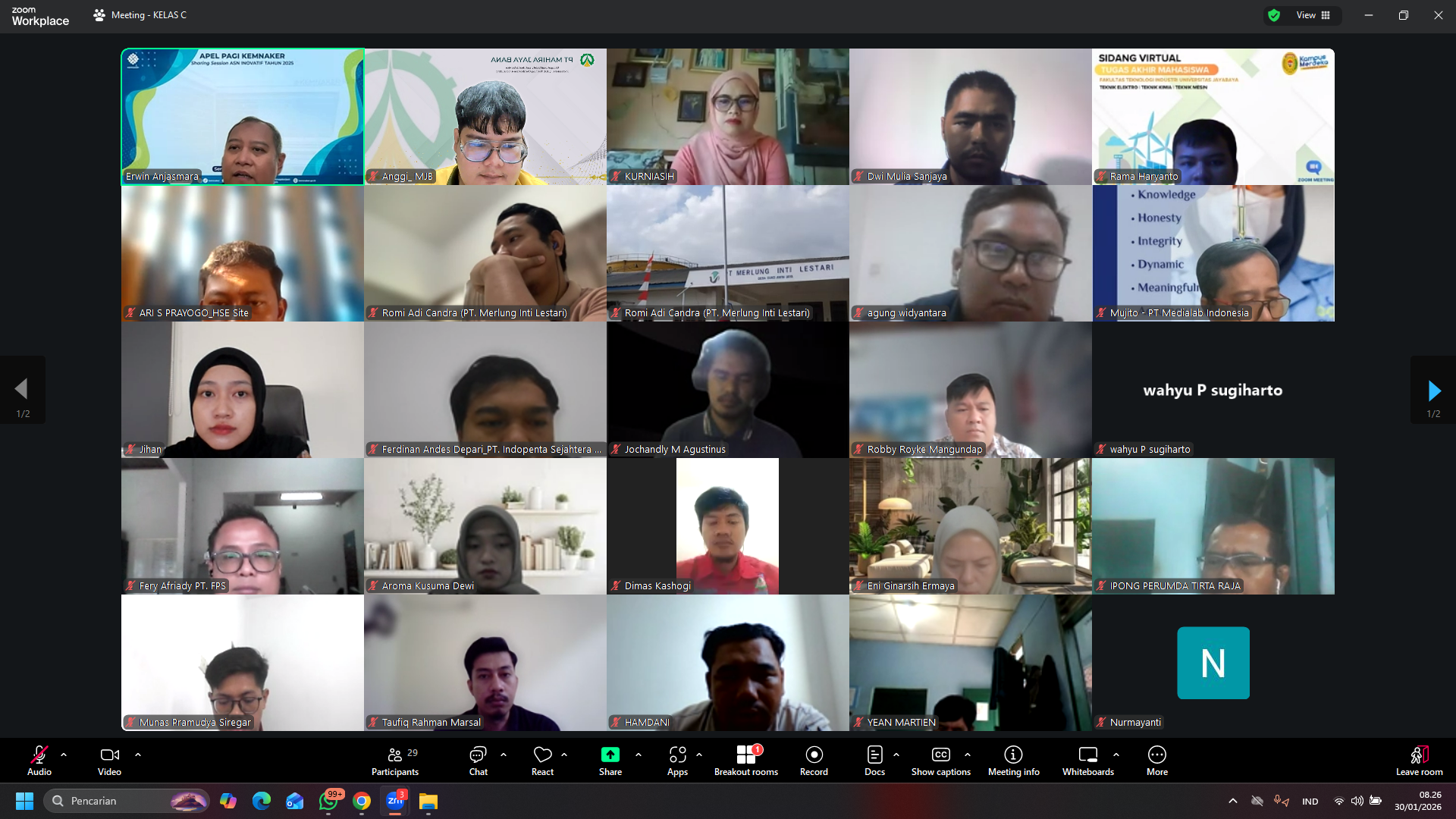 Read more about the article Dokumentasi Harian AK3U Kemnaker 83.C (19 -31 Januari 2026)